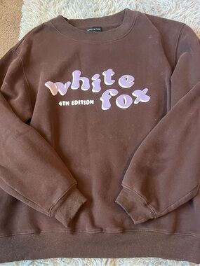 White Fox Brown Sweatshirt